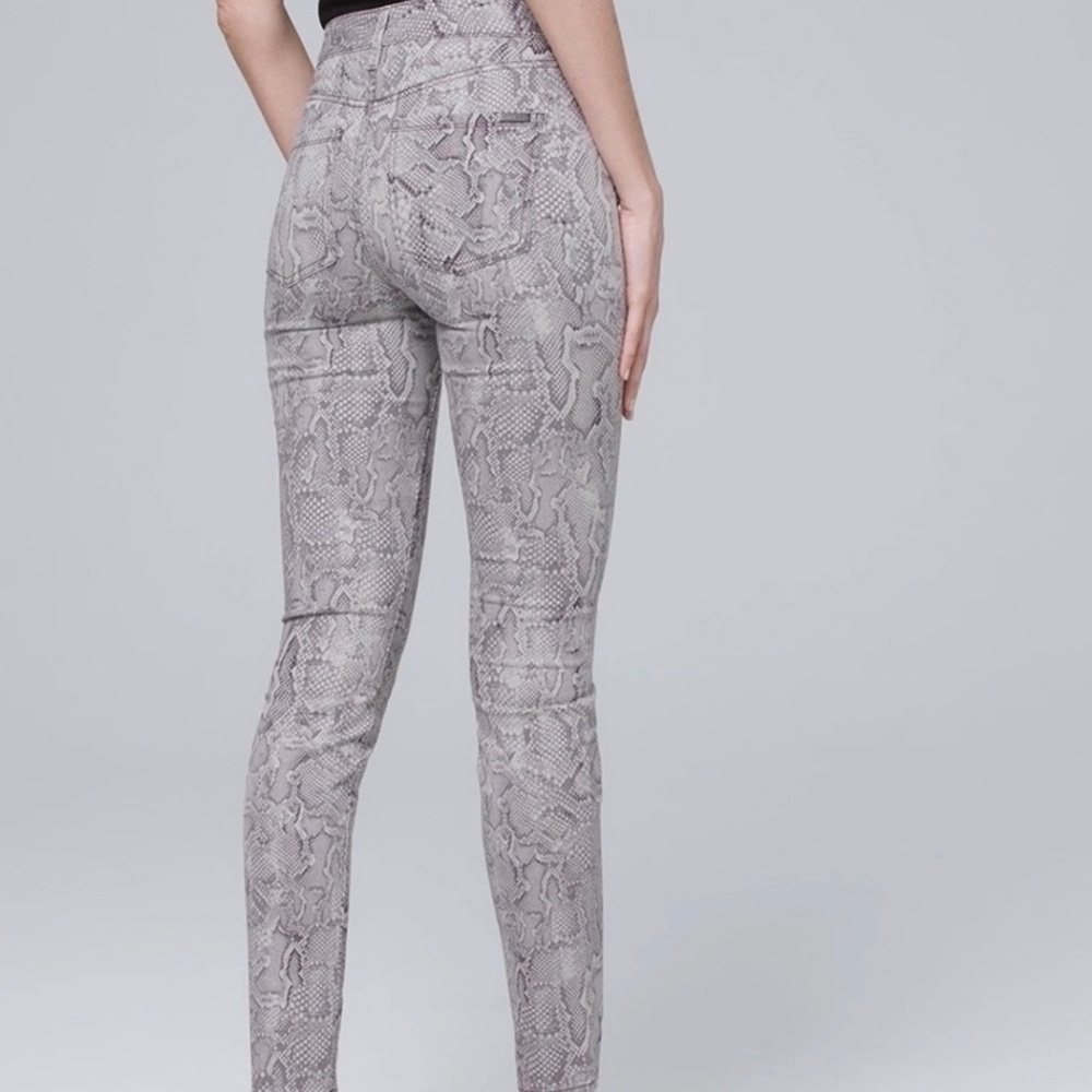 NWT The High-Rise‎ Skinny Sculpt Snakeskin Jeans Size 8 - Picture 2 of 10